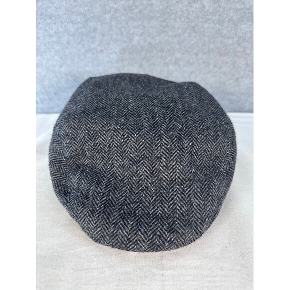 Stetson Men's sz L Wool Herringbone Driver Hat Paper Boy Peaky Blinders Grey - Picture 3 of 8